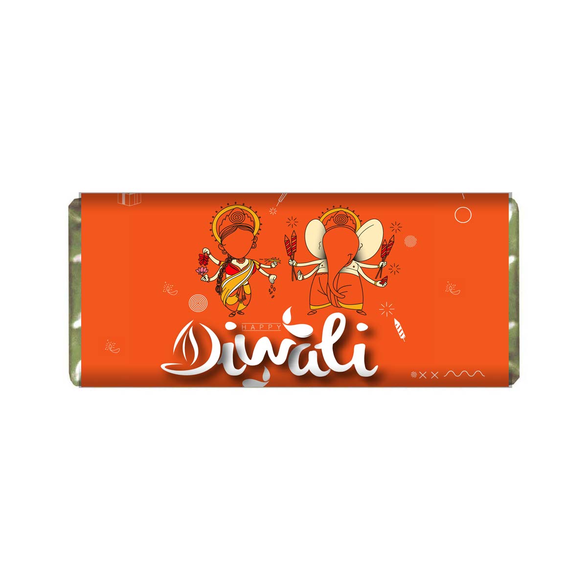Personalised Laxmi Ganesha Diwali choco Bar