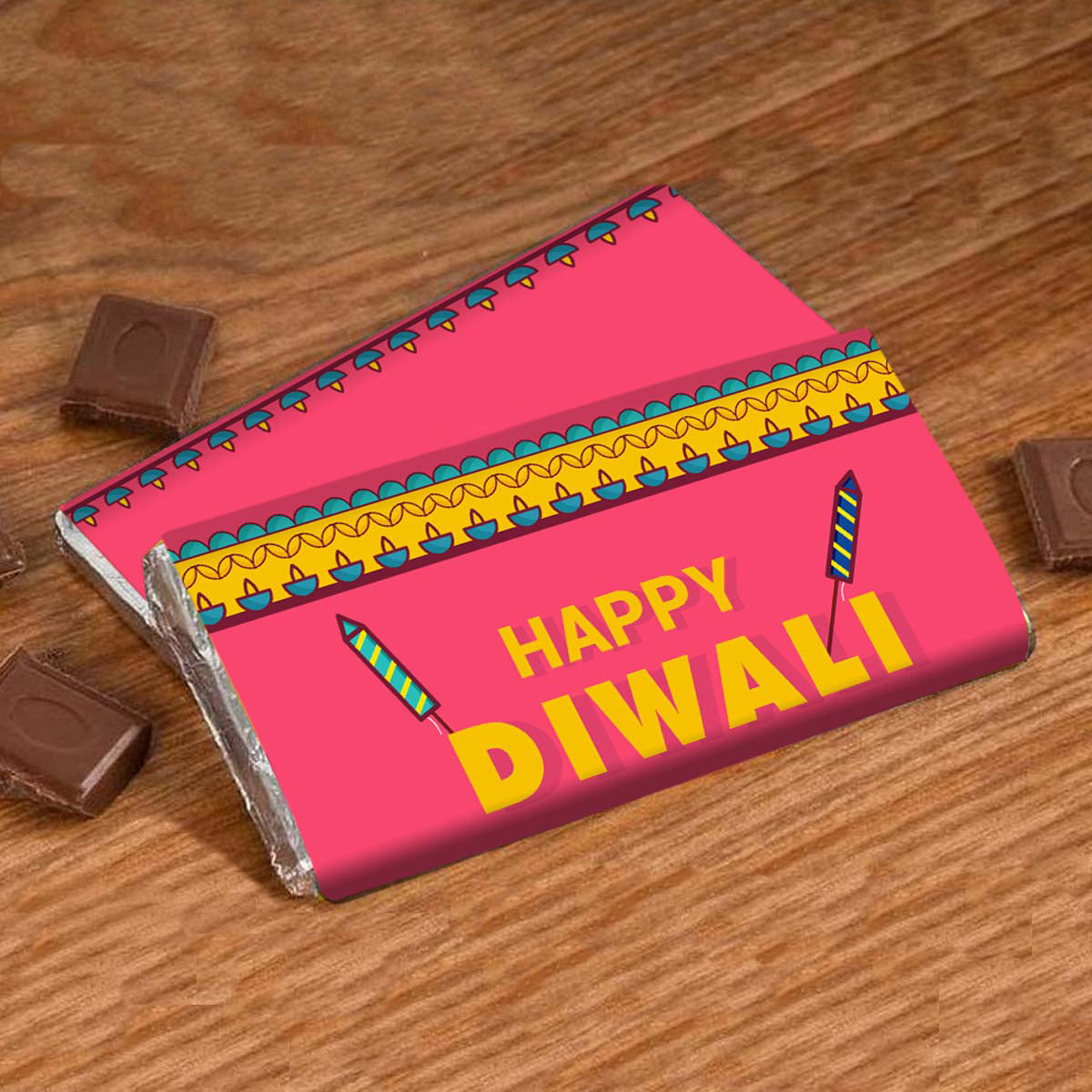 Personalised Happy Diwali Crackers Choco Bar