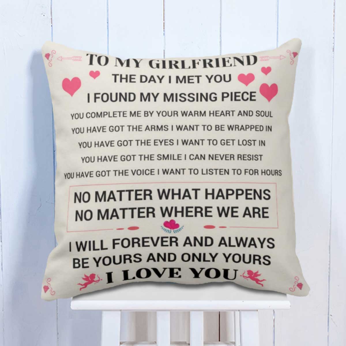 Valentine's Day My Girlfriend Cushion for Her