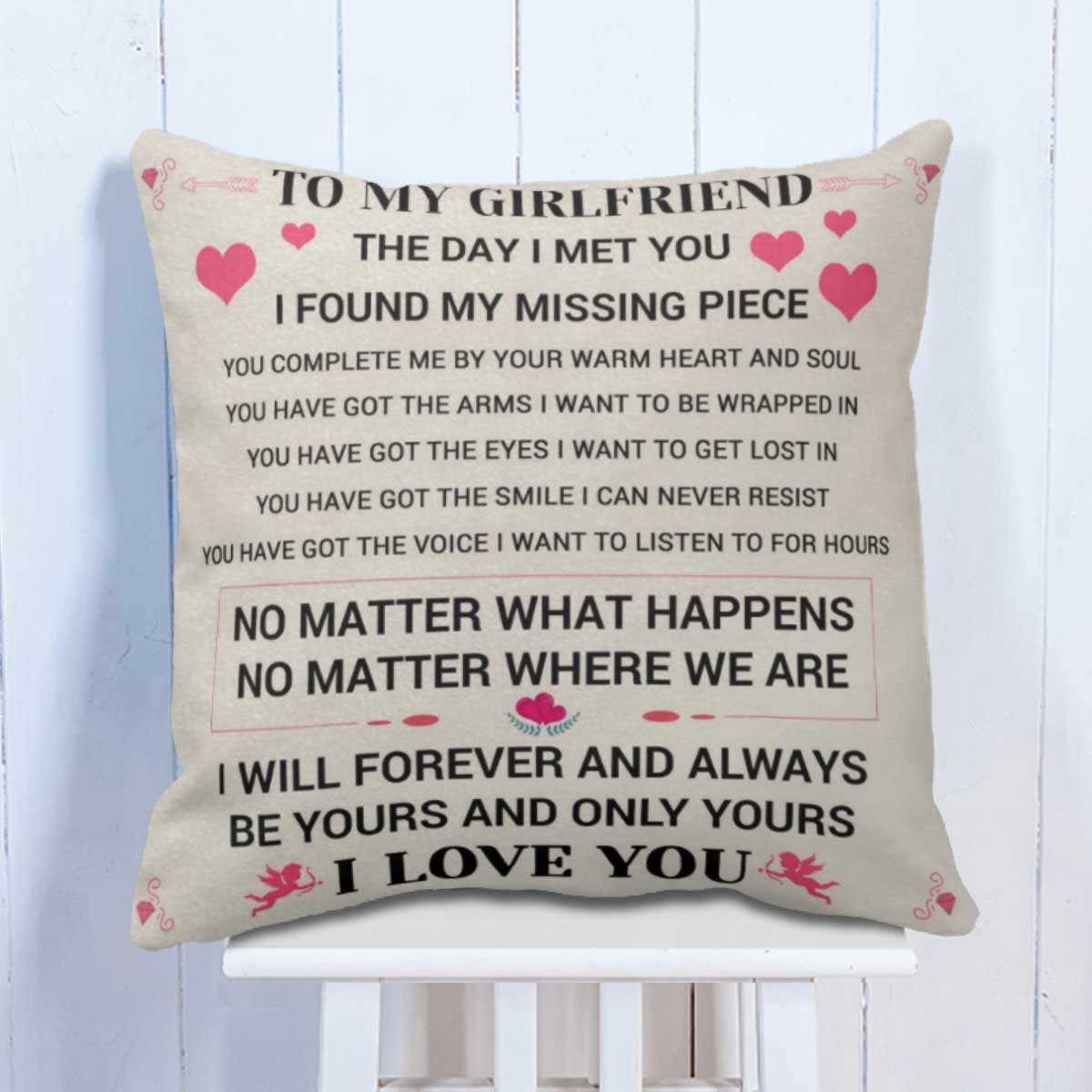 Valentine's Day My Girlfriend Cushion for Her