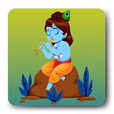 Bal Krishna Playing Fluet Fridge Magnet