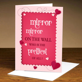 Personalised Pretty One! Mirror Card