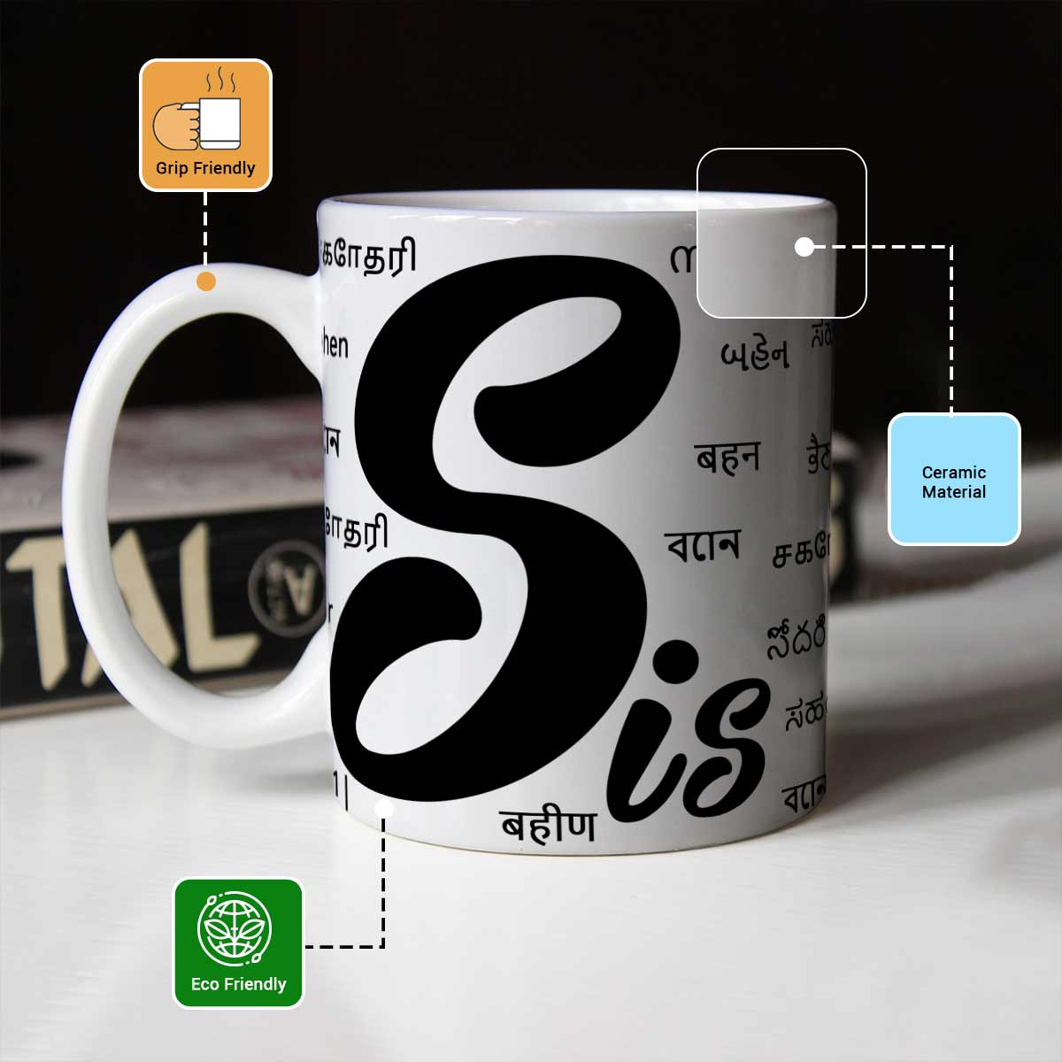 Sister in Multiple Language Mug