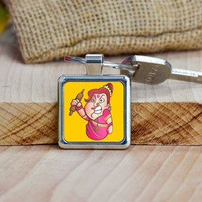 Angry Mom Square Metal Keychain Gift For Mother's Day