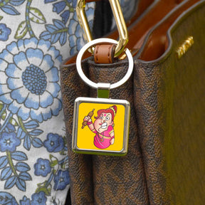 Angry Mom Square Metal Keychain Gift For Mother's Day