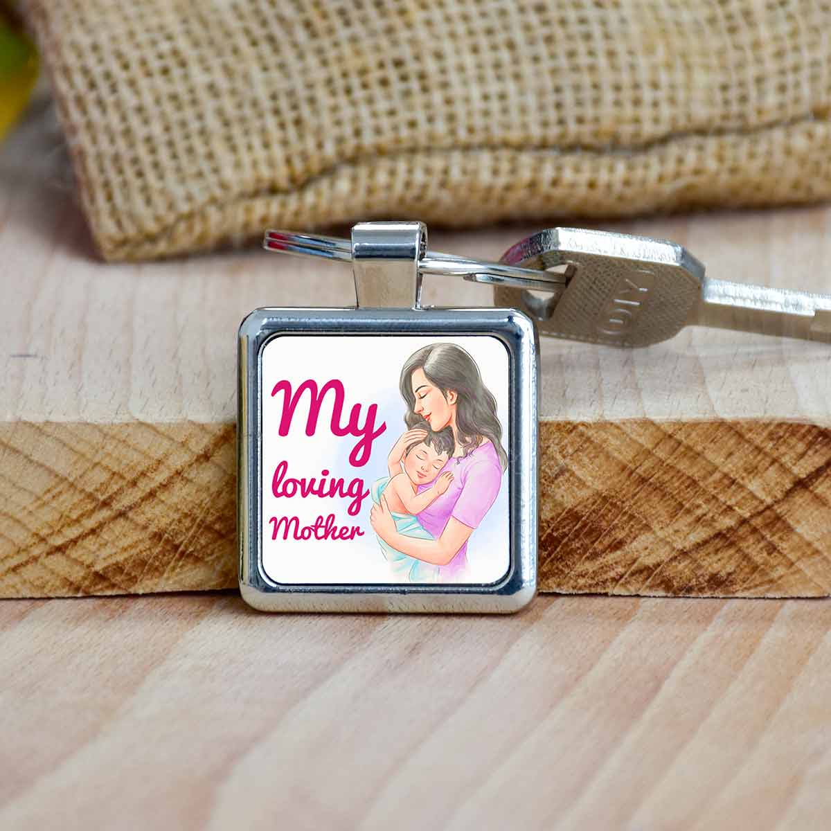My Loving Mother Metal Keychain Gift For Mom