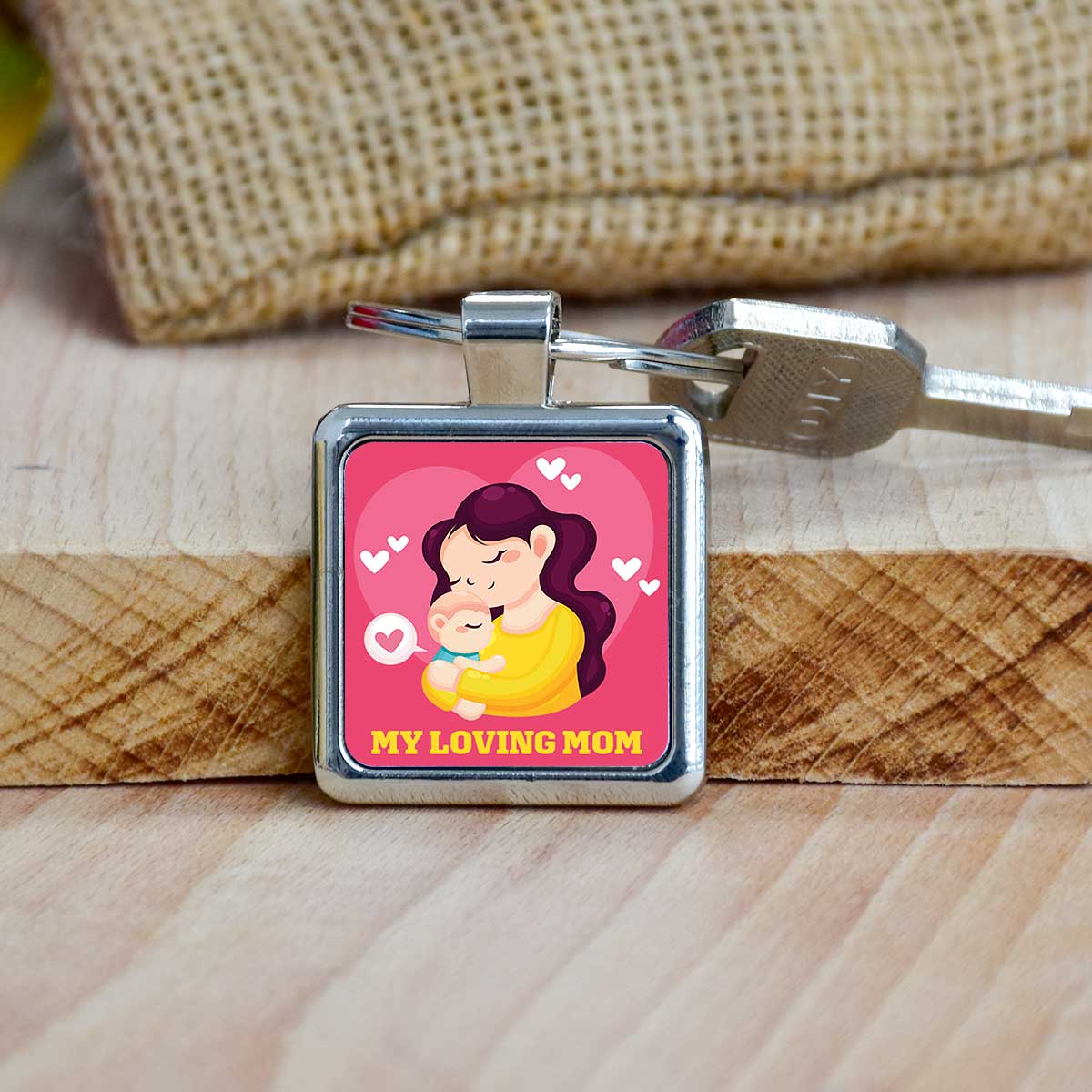 My Loving Mom Metal Keychain Gift For Mother's Day