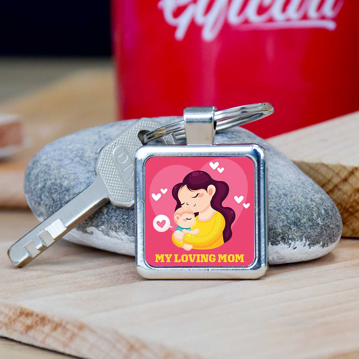 My Loving Mom Metal Keychain Gift For Mother's Day