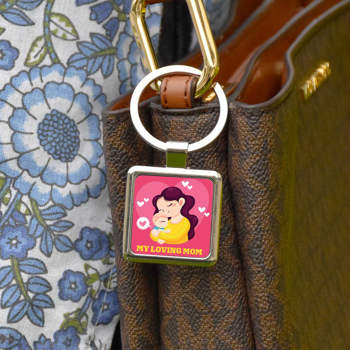 My Loving Mom Metal Keychain Gift For Mother's Day