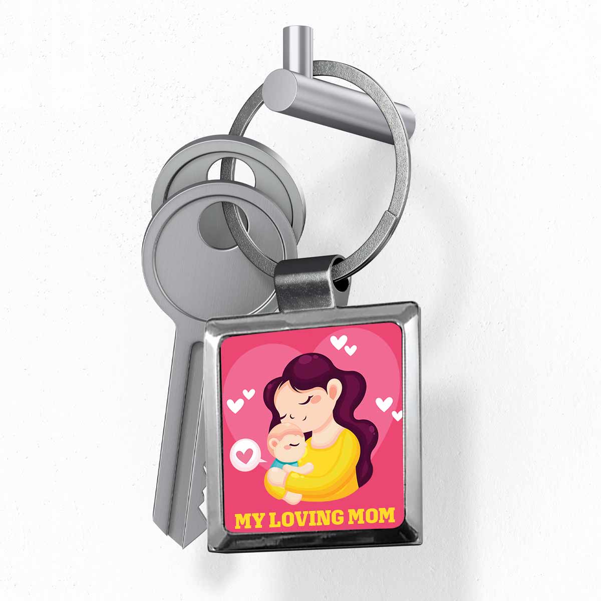 Loving Mother Metal Keychain