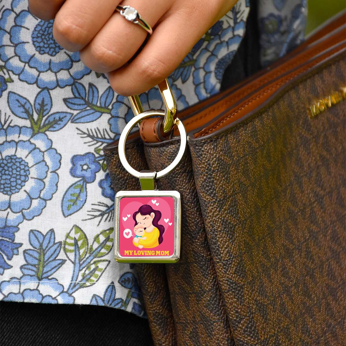 My Loving Mom Metal Keychain Gift For Mother's Day