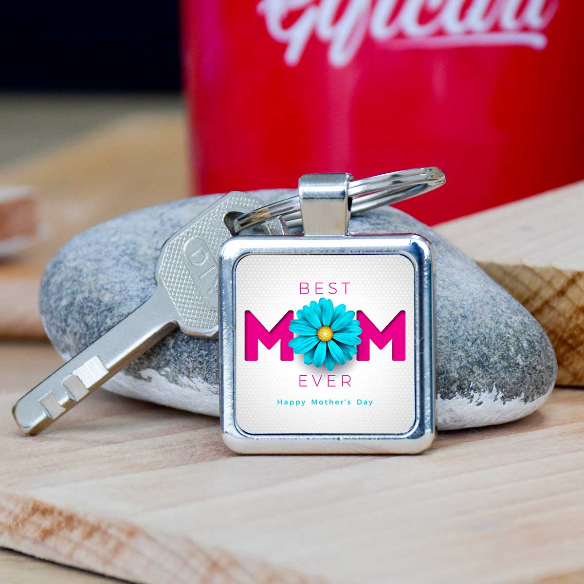 Best Mom Ever Metal Keychain Gift For Mother's Day