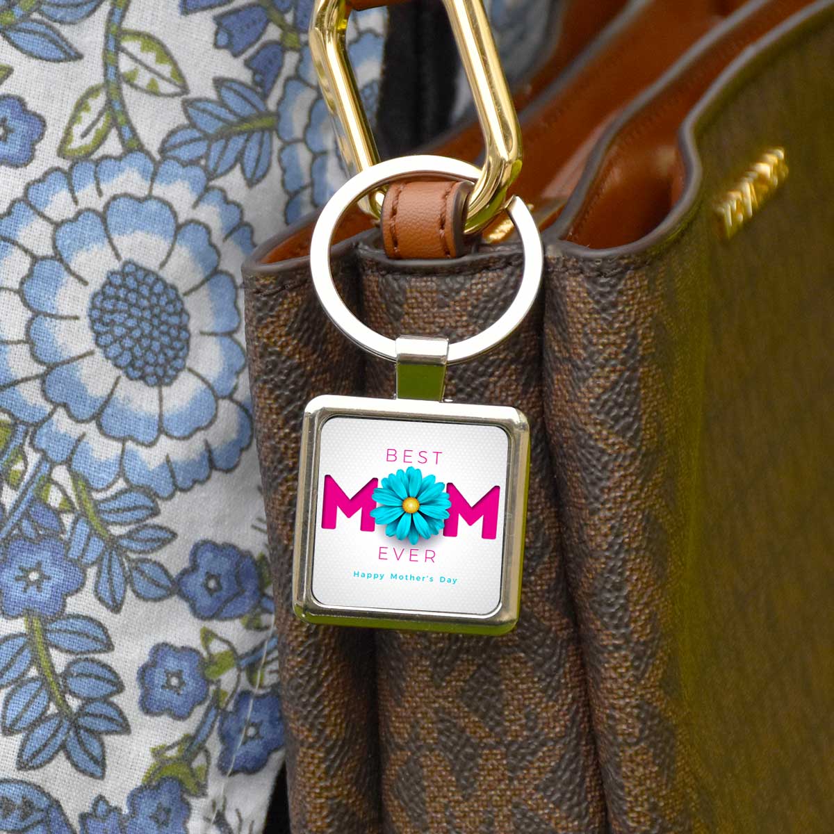 Best Mom Ever Metal Keychain Gift For Mother's Day