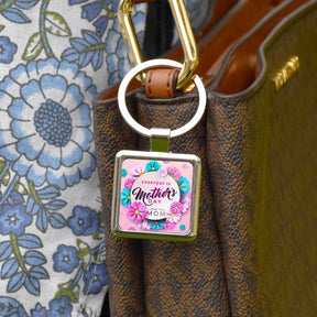 Everyday Is Mother's Day Square Metal Keychain Gift For Mom