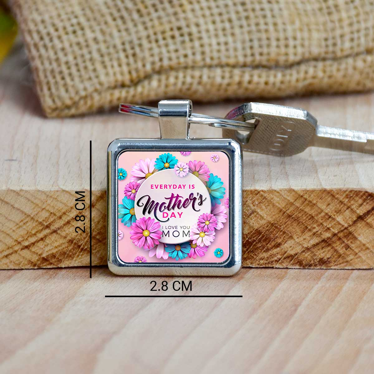 Everyday Is Mother's Day Square Metal Keychain Gift For Mom