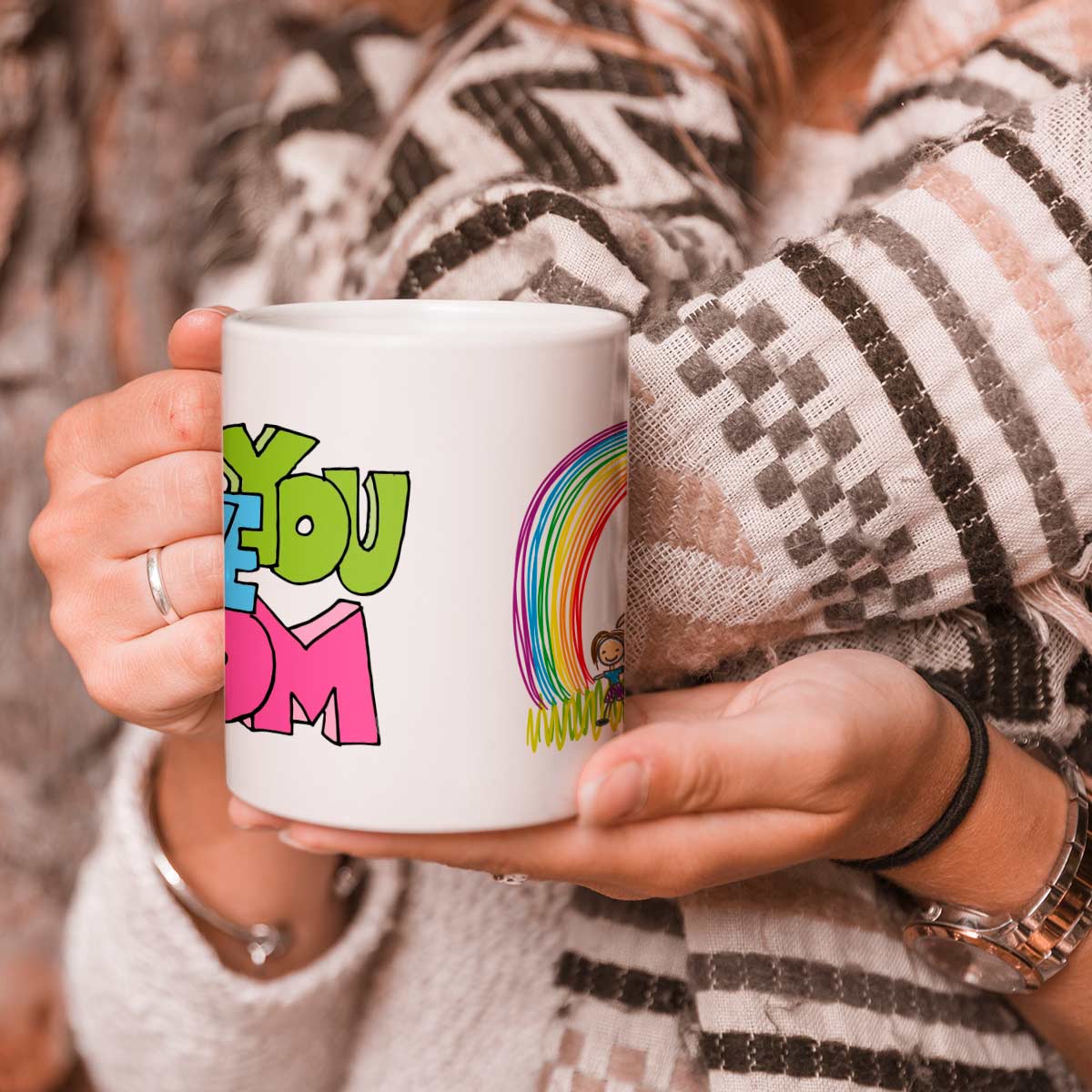 We Love You Mom White Ceramic Coffee Mug Gift For Mother' Day