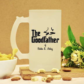 Customized The Goodfather Transparent Beer Mug For Dad