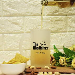 Customized The Goodfather Transparent Beer Mug For Dad