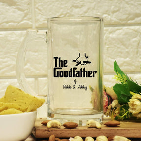 Customized The Goodfather Transparent Beer Mug For Dad
