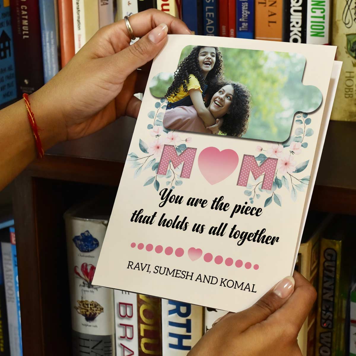 Personalised Mom Hold Us All Together Greeting Card For Mother's Day