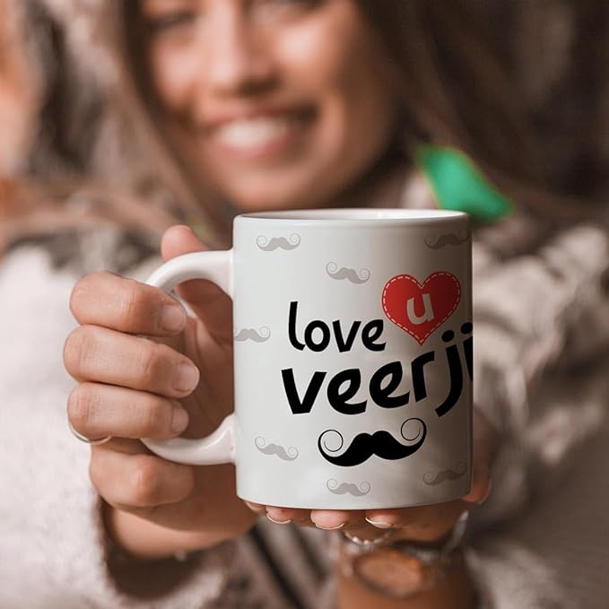 Love You Veer JI Ceramic Printed Coffee Mug for Bhai