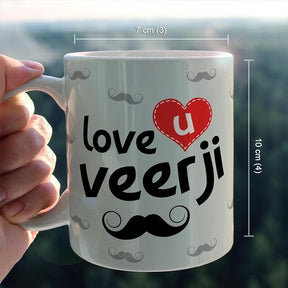 Love You Veer JI Ceramic Printed Coffee Mug for Bhai