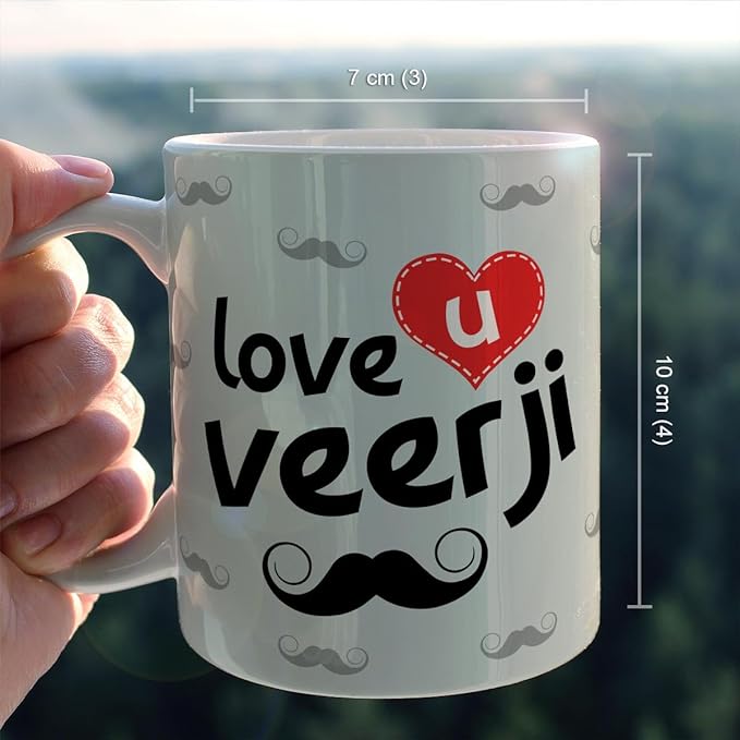 Love You Veer JI Ceramic Printed Coffee Mug for Bhai