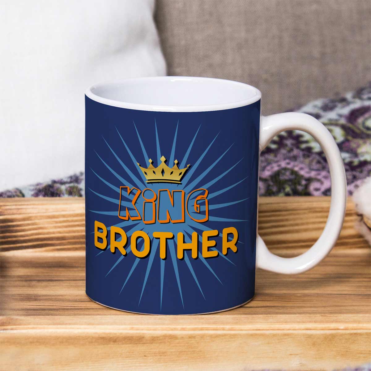 King Brother Printed Ceramic Mug Gift for Bhai