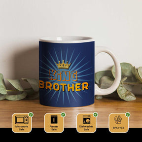 King Brother Printed Ceramic Mug Gift for Bhai