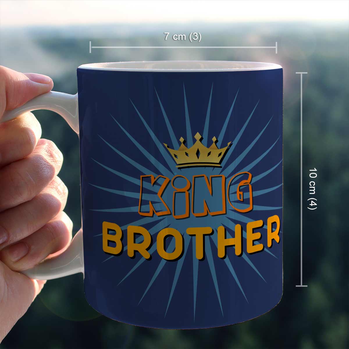 King Brother Printed Ceramic Mug Gift for Bhai