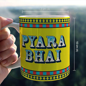 Pyaara Bhai Printed Ceramic Mug Gift for Brother