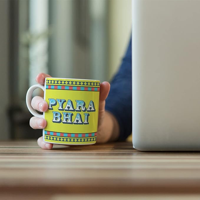 Pyaara Bhai Printed Ceramic Mug Gift for Brother