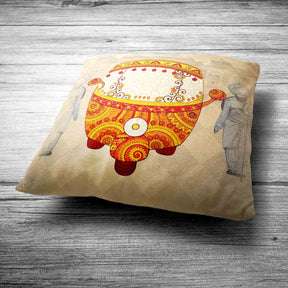 Auto Floral Printed Cushion