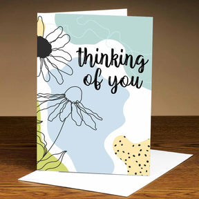 Encouraging Floral Greeting 8 Cards with Envelop