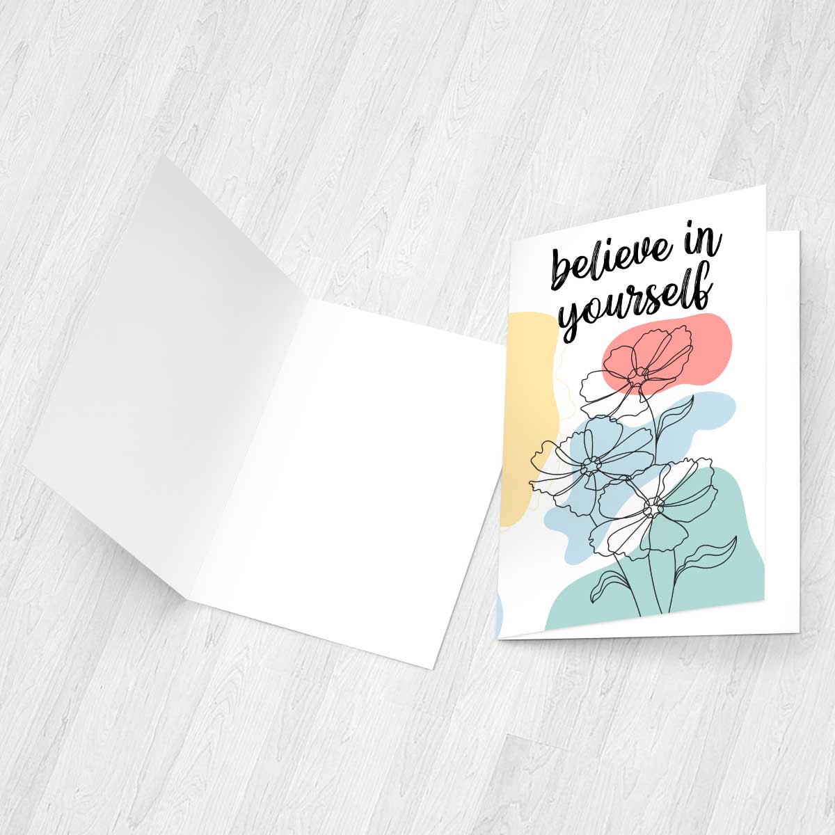 Encouraging Floral Greeting 8 Cards with Envelop