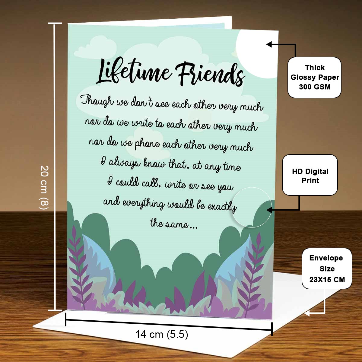 Personalised Lifetime Friends Greeting Card