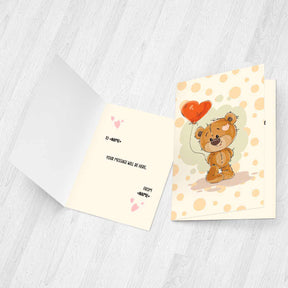 Customized Keep me in your Heart Forever Greeting Card