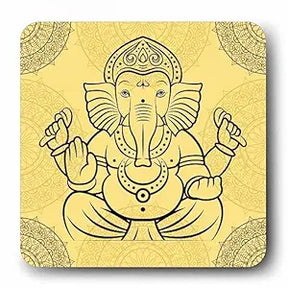 Ganesha Yellow Fridge Magnet