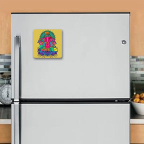 Lambodar Ganesha Yellow Fridge Magnet