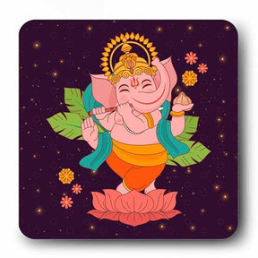 Ganesha on Lotus Fridge Magnet