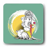 Ganesha with Maushak Fridge Magnet