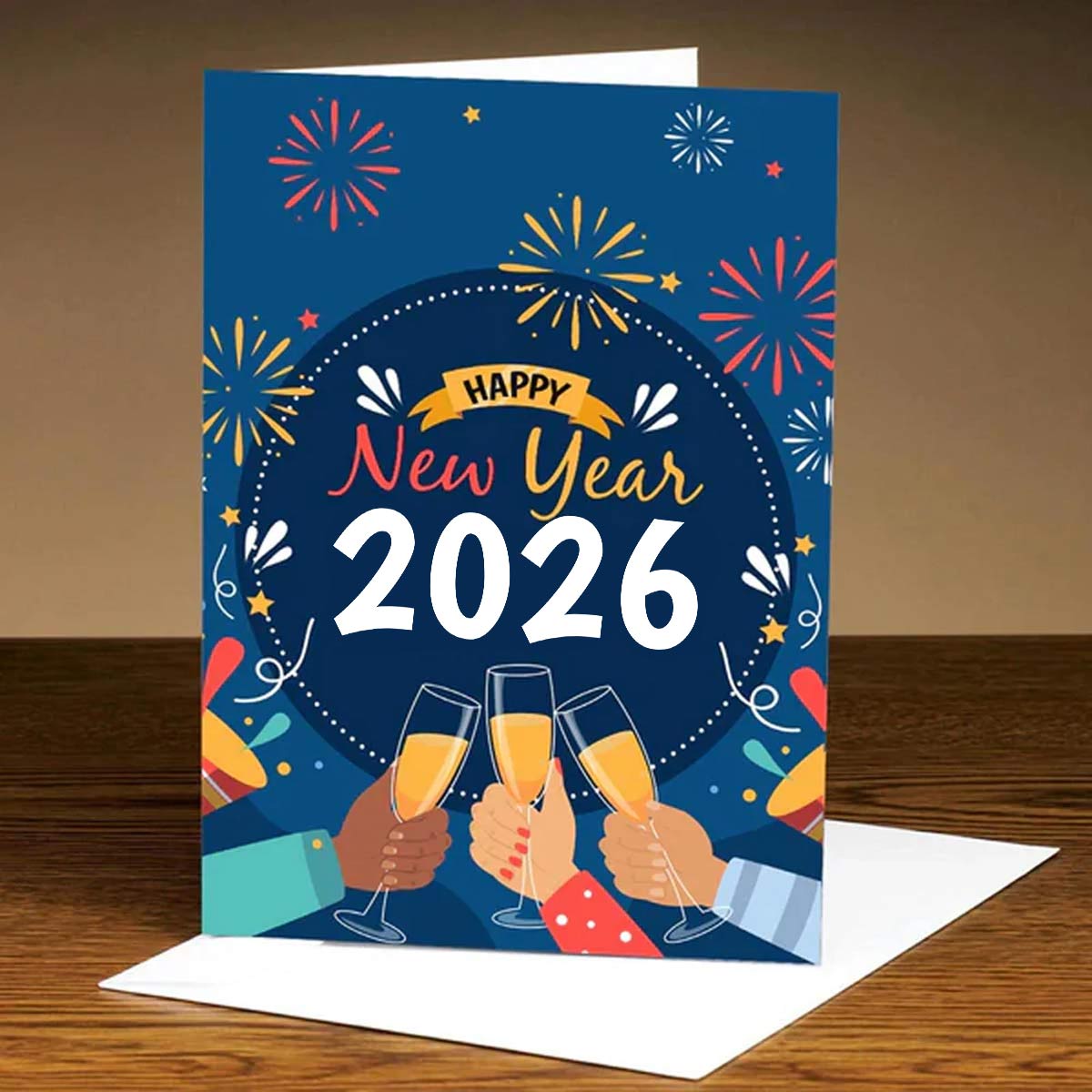 Cheers to New Year 2025 Greeting Card