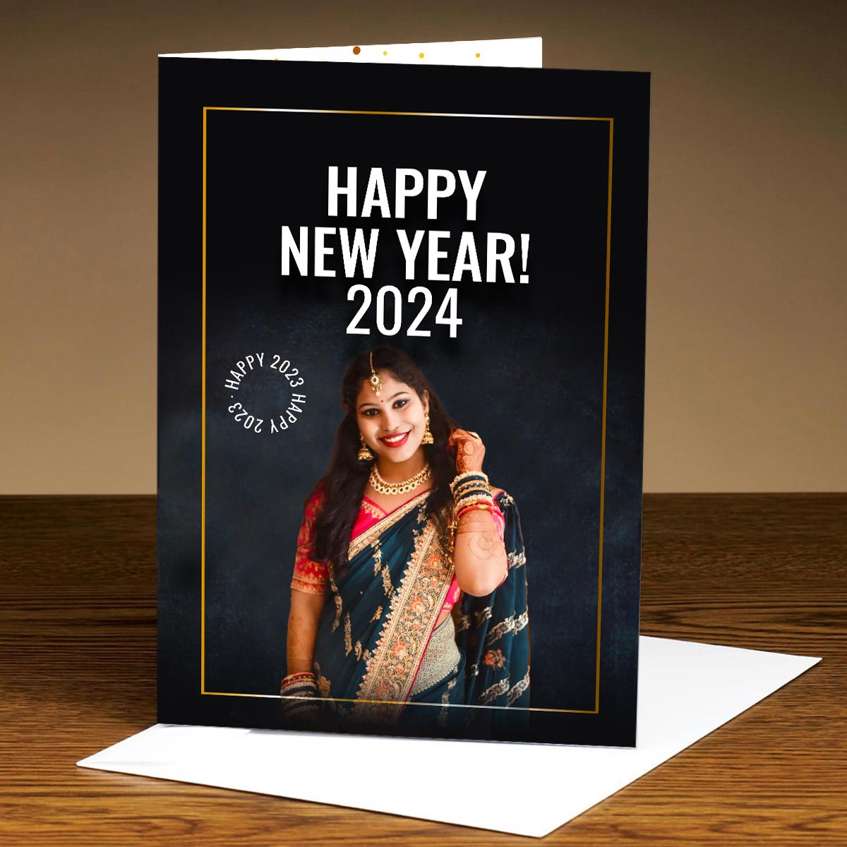 Personalised Photo Happy New Year Greeting Card