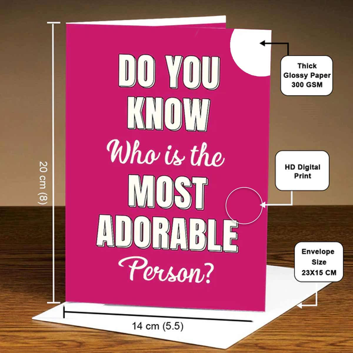 Most Adorable Person Mirror Card