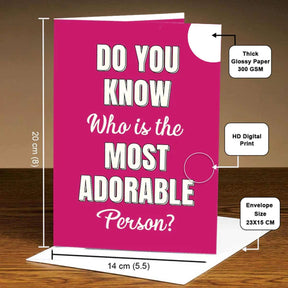 Most Adorable Person Mirror Card