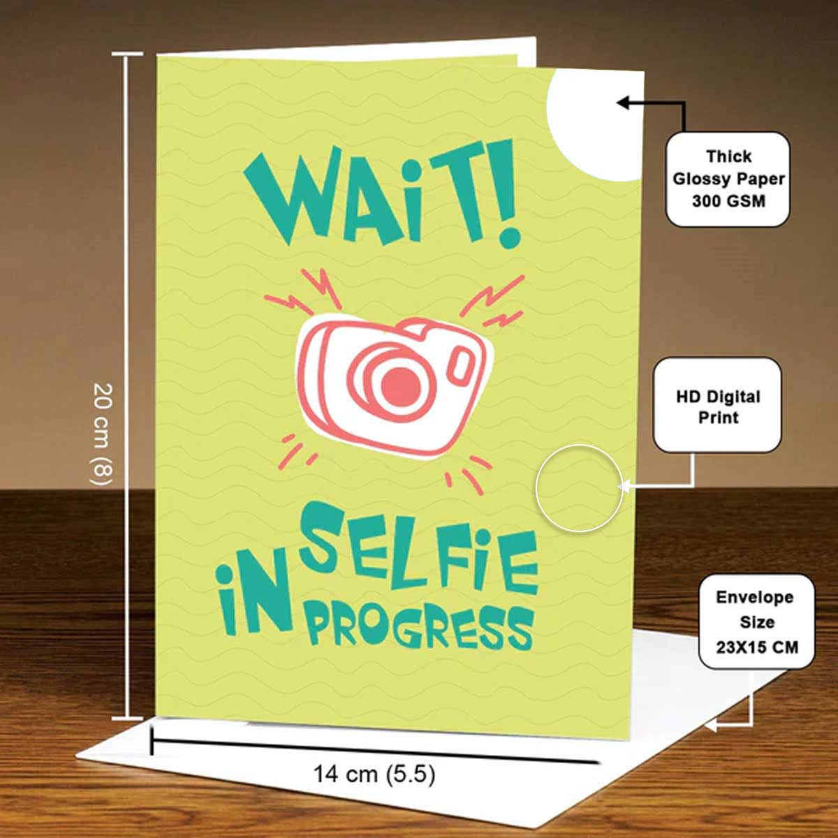 Selfie in Progress Mirror Card