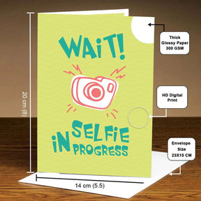 Selfie in Progress Mirror Card