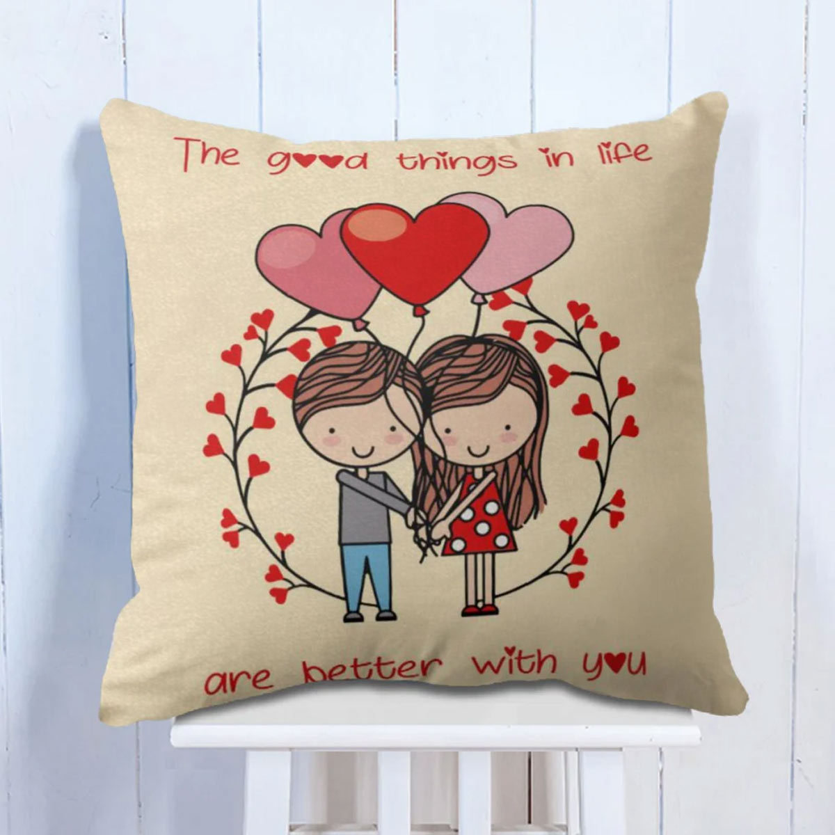 Good Things in Life Cushion Gift for Valentine's Day