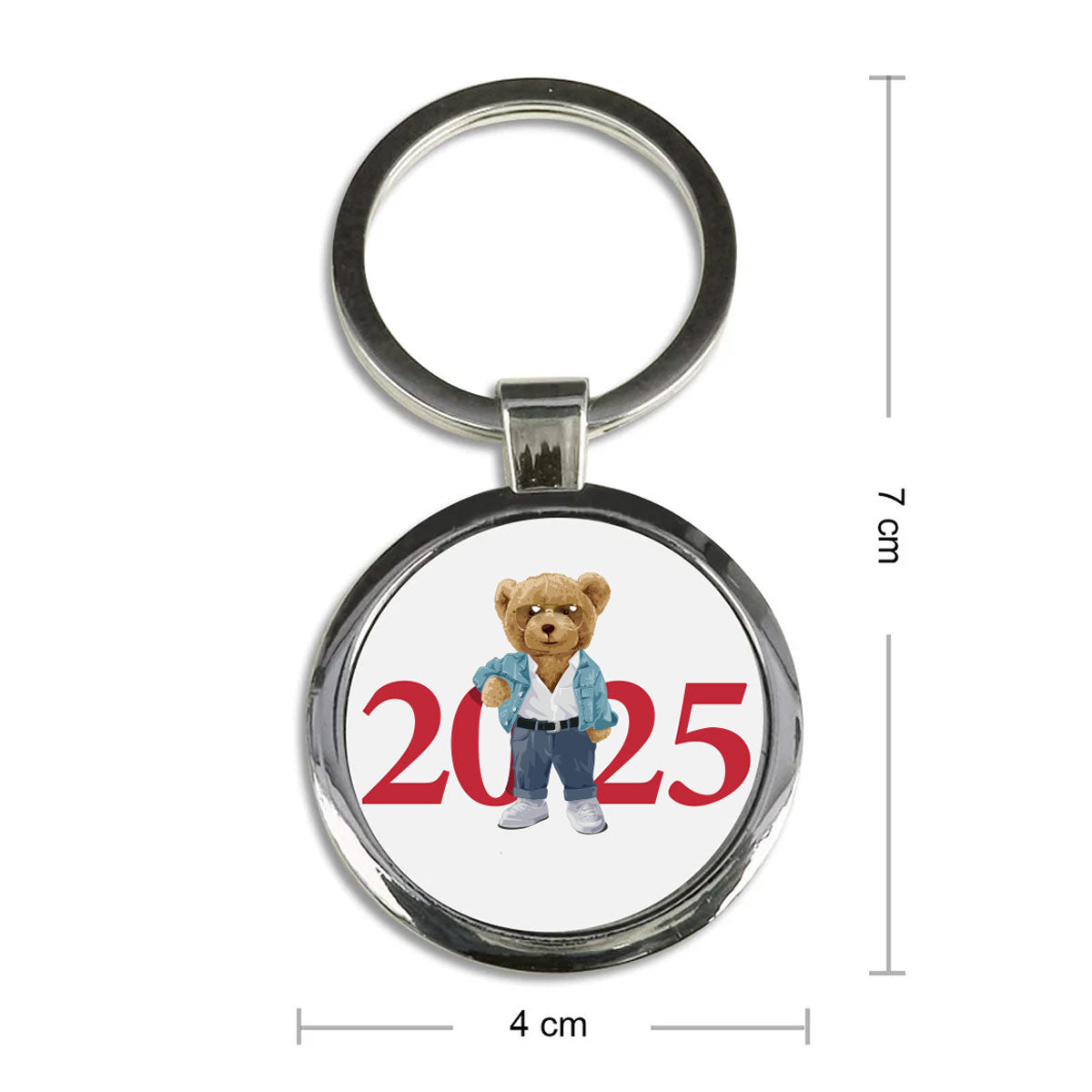 Teddy Day Special Teddy Round Metal Keychain