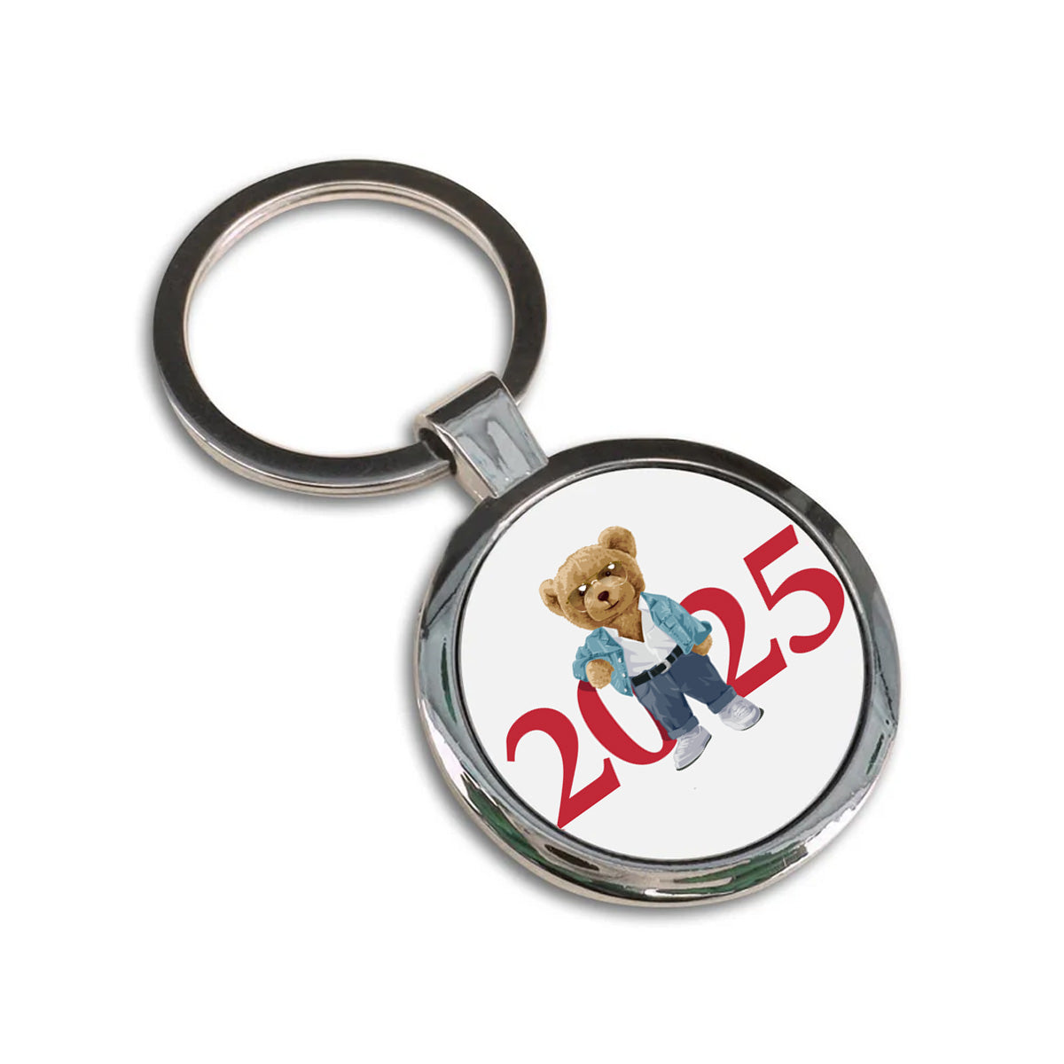 Teddy Day Special Teddy Round Metal Keychain